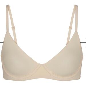 SKIMS NEW Sand Women’s No Show Unlined Molded Demi Bra 34DDD